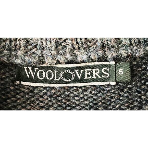 Woolovers Men's Green 100% British Wool Button Front Cardigan Sweater Pockets - Picture 4 of 6